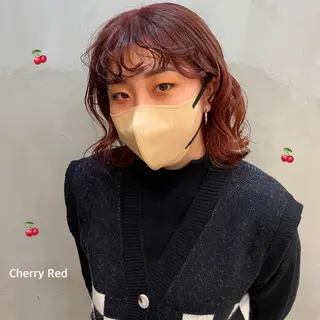 ミディアム パーマ ヘアアレンジ SOURCE 茶屋町　奥井杏奈のヘアスタイル