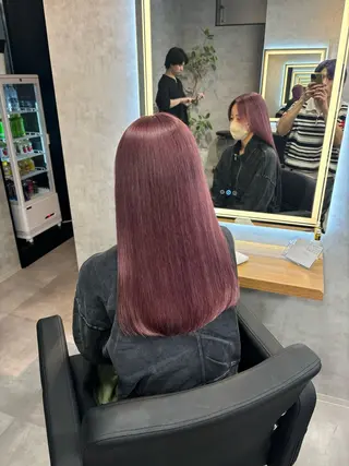 ロング カラー パーマ ヘアアレンジ 透明感ブリーチカラー 🌈TOMOHIROのヘアスタイル