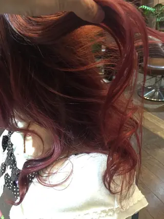 セミロング カラー 原宿サロン代表 デザインカラー伊藤卓のヘアスタイル