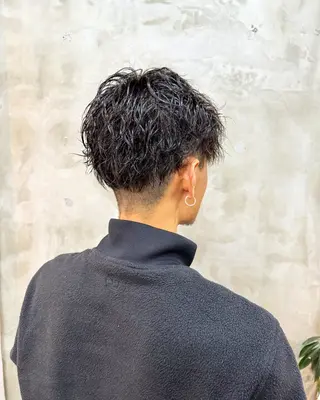 パーマ メンズ 志賀 あずみのヘアスタイル