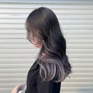 セミロング カラー ブリーチ/レイヤー 💙ayame💙のヘアスタイル