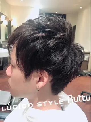 ショート パーマ アザマ　ヤスカツ _rosso 川口のヘアスタイル