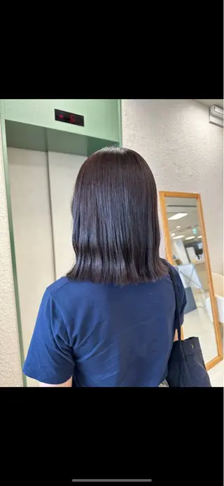 ミディアム 艶髪 黄金比みくのヘアスタイル