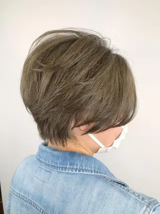 ショート カラー インナーカラー/ ストレート/奥野洸也のヘアスタイル