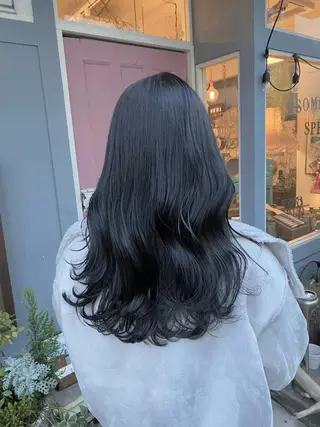 セミロング カラー AYANO ／レイヤー／オリーブのヘアスタイル