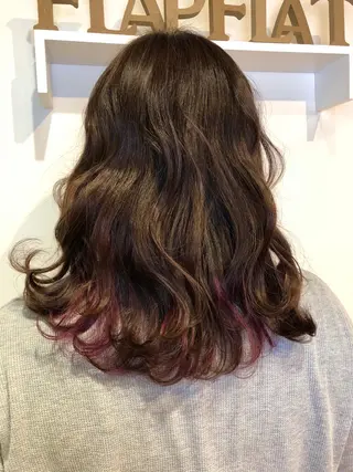 セミロング カラー トップ スタイリストのヘアスタイル