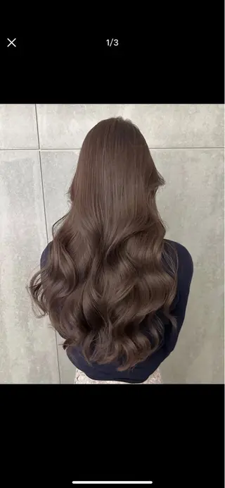 カラー 韓国風レイヤーカラー ライムのヘアスタイル