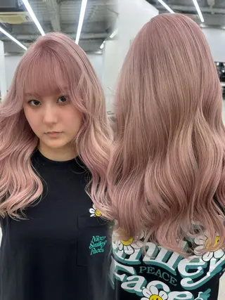 ロング カラー ヘアアレンジ 原宿ハイトーンカラー 🌼みるい🌼のヘアスタイル