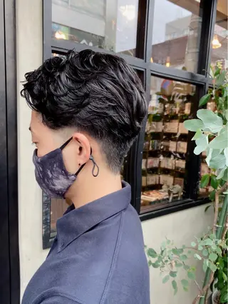 ショート パーマ メンズ 【扉gate】野崎 英幸のヘアスタイル