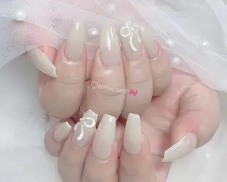 ネイル shine 🎀 長さだし&デザインのネイルデザイン
