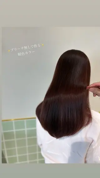 セミロング カラー ヘアアレンジ 二ヶ月綺麗なデザイン カット/星野六三四のヘアスタイル