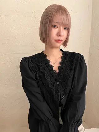 ショート カラー 🙃 透明感カラー/ボブのヘアスタイル