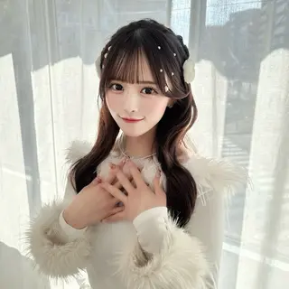 ロング カラー ヘアアレンジ hina🎀新宿/ エクステ/girlyのヘアスタイル