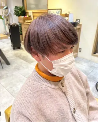 カラー メンズ 艶透明感カラー/ ルーズパーマ/田中のヘアスタイル