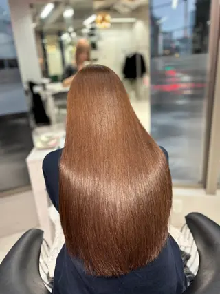 ロング カラー Sakuraෆ˚* 透け感ベージュ🥨のヘアスタイル