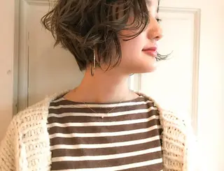ショート パーマ ショート✨ボブ✨代表 新田見美仁のヘアスタイル