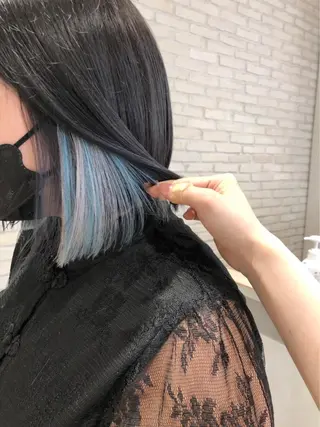 ショート ミユ🎀長さ出し 🎨デザインカラーのヘアスタイル