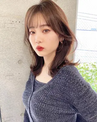 ミディアム カラー 似合わせレイヤー 🇰🇷荒木洋文のヘアスタイル