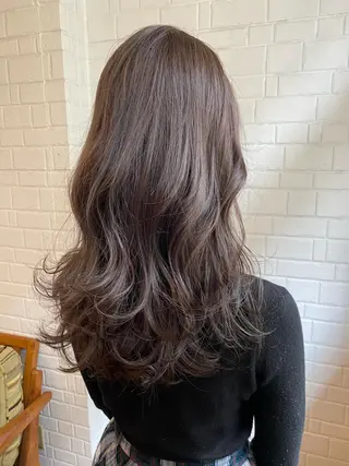 セミロング カラー 髪質改善と艶カラー 💎坂田 裕紀のヘアスタイル
