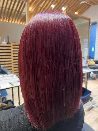 セミロング カラー 関口 友行のヘアスタイル
