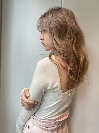 セミロング カラー LOVESTOIKE 堂本のヘアスタイル