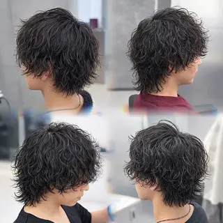 ミディアム メンズ ʜᴀʀᴜᴋᴀ♱メンズ ウルフ/ブリーチのヘアスタイル