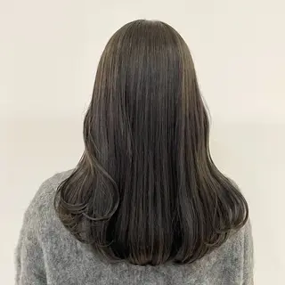 セミロング カラー ベージュ🤎透明感 カラー🤎anriのヘアスタイル
