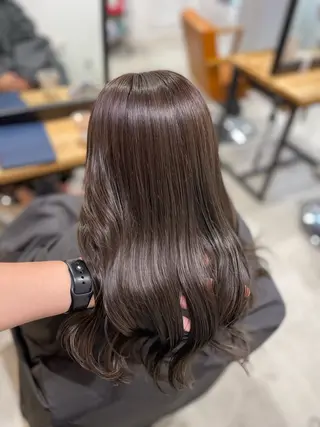 セミロング カラー 髪質改善/堀江 ケアカラーtoshiのヘアスタイル