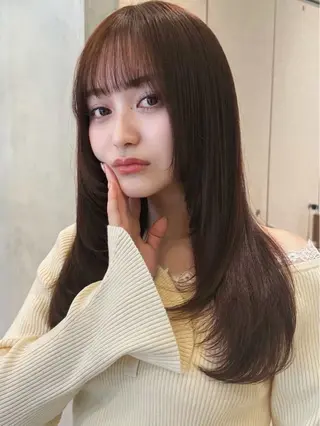 ロング カラー 渡部 倖賀のヘアスタイル