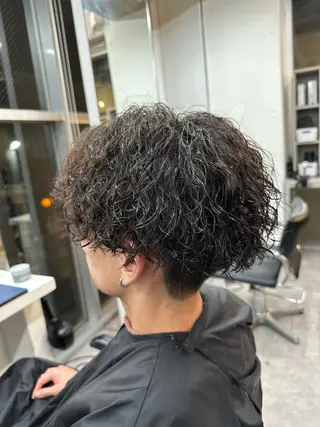 ショート パーマ メンズ 【メンズパーマ】比嘉 啓人のヘアスタイル