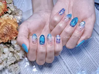 ミディアム カラー ネイル Le’a NailSalonのネイルデザイン