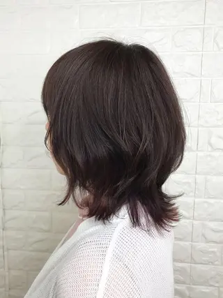 ミディアム カラー エイジングケア特化 美容師✂️山崎竜二のヘアスタイル