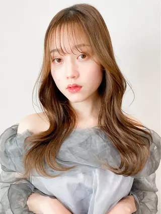 セミロング カラー kohana 🎀韓国ヘア🎀🤍のヘアスタイル