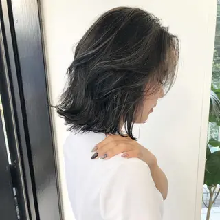 ミディアム カラー 韓国風×透明感カラー 髪質改善オタベシンヤのヘアスタイル
