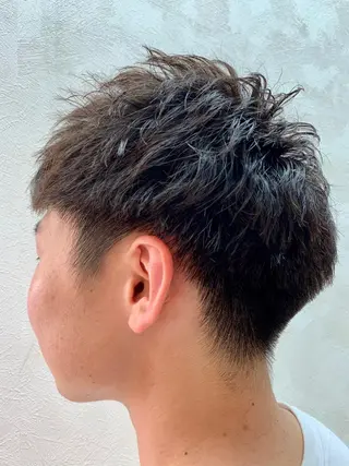 ショート パーマ メンズ 加藤 遥花のヘアスタイル
