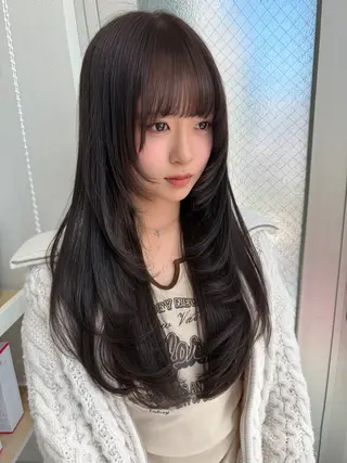ロング 韓国レイヤー💫美髪 縮毛矯正🫧拓海のヘアスタイル
