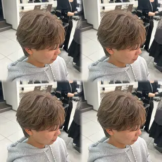 ミディアム カラー メンズ 髪質改善/艶カラー/ メンズパーマ/鈴木のヘアスタイル