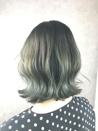 セミロング カラー ツイストスパイラル パーマ✂︎ KYOUのヘアスタイル