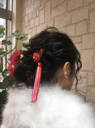 ミディアム ヘアアレンジ ✨🌿大人可愛い愛さ れhair🌿✨松本のヘアスタイル