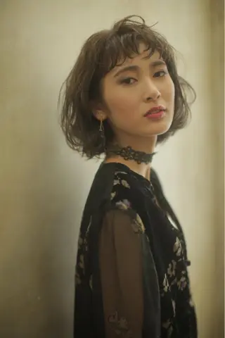 ショート ミディアム カラー パーマ ハイトーン×髪質改善 KENTAのヘアスタイル