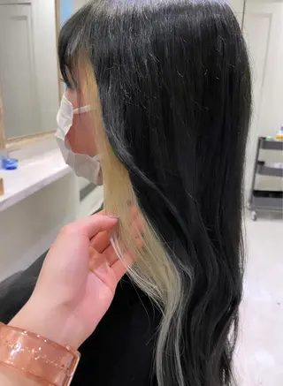 ロング カラー 🌷ピンク/韓国風 暖色カラー ゆい🌷のヘアスタイル