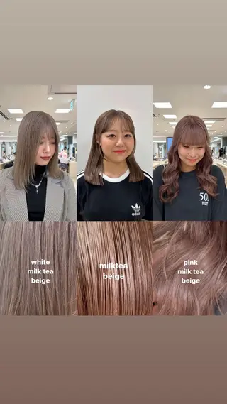 ロング カラー ヘアアレンジ/ベー ジュchiakiのヘアスタイル