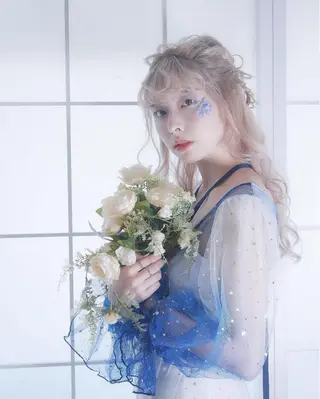 ロング ヘアアレンジ JUNSHIN🦋 ヘアセット／カラーのヘアスタイル