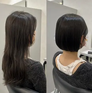 ショート パーマ 柔らかい縮毛矯正/ ボブ/北林のヘアスタイル