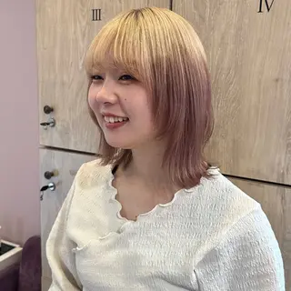 ミディアム カラー 柔らかいcolor ￤韓国￤🩰マユ🩰のヘアスタイル
