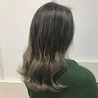 セミロング カラー ヘアアレンジ GiseL天神カラー 髪質改善/ブリーチのヘアスタイル