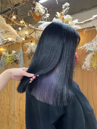 ロング カラー ︎🤎デザインカラー kayanoのヘアスタイル