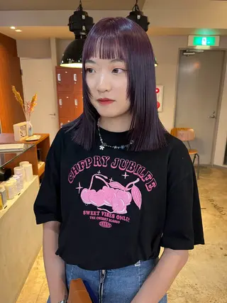 ミディアム カラー 🩷ハイトーン透明感 レイヤー🩷ユリカのヘアスタイル