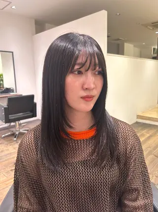 セミロング 🤎オリーブカラー× パーマ特化💫森口のヘアスタイル