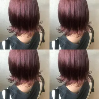 ミディアム カラー 小栗 麻衣のヘアスタイル